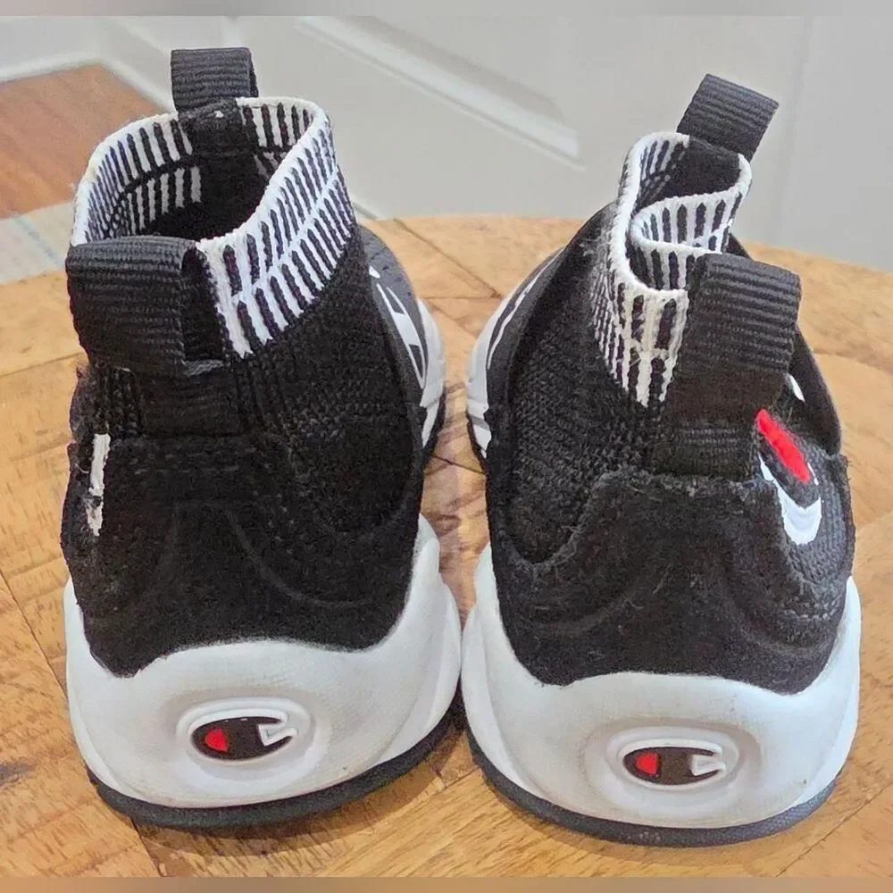 Champion Black and White First-shoes-baby-shoes- size 4